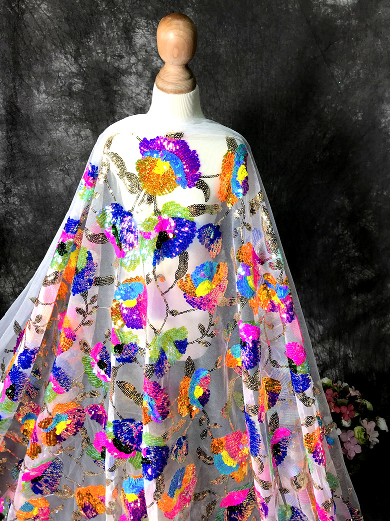 Robe en maille brillante à pai - Crystal Mesh Fabric avis et prix